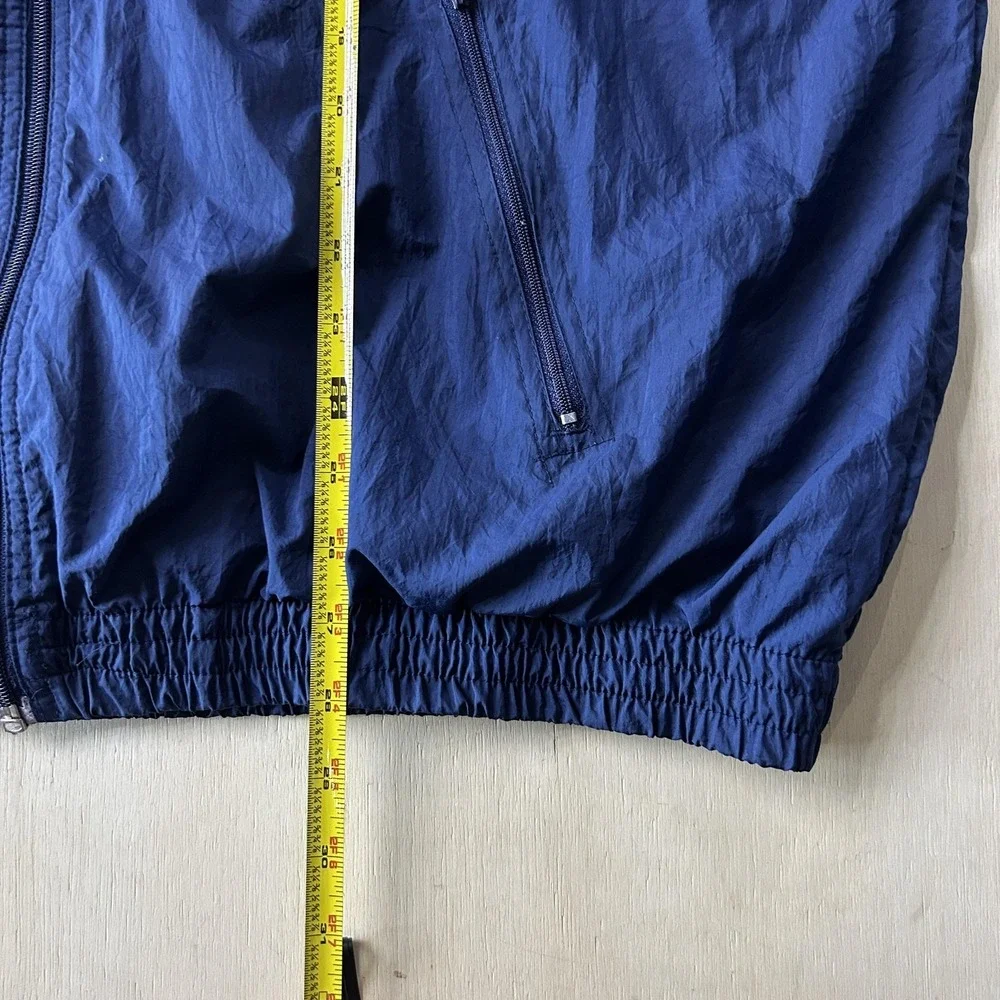 Vintage Windbreaker Jacket Colorblock Lightweight Nucleus Mens XL Blue Zip